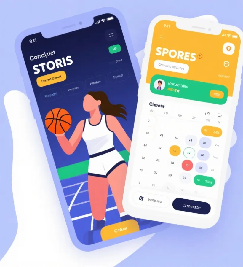 女篮赛事移动追踪示意图